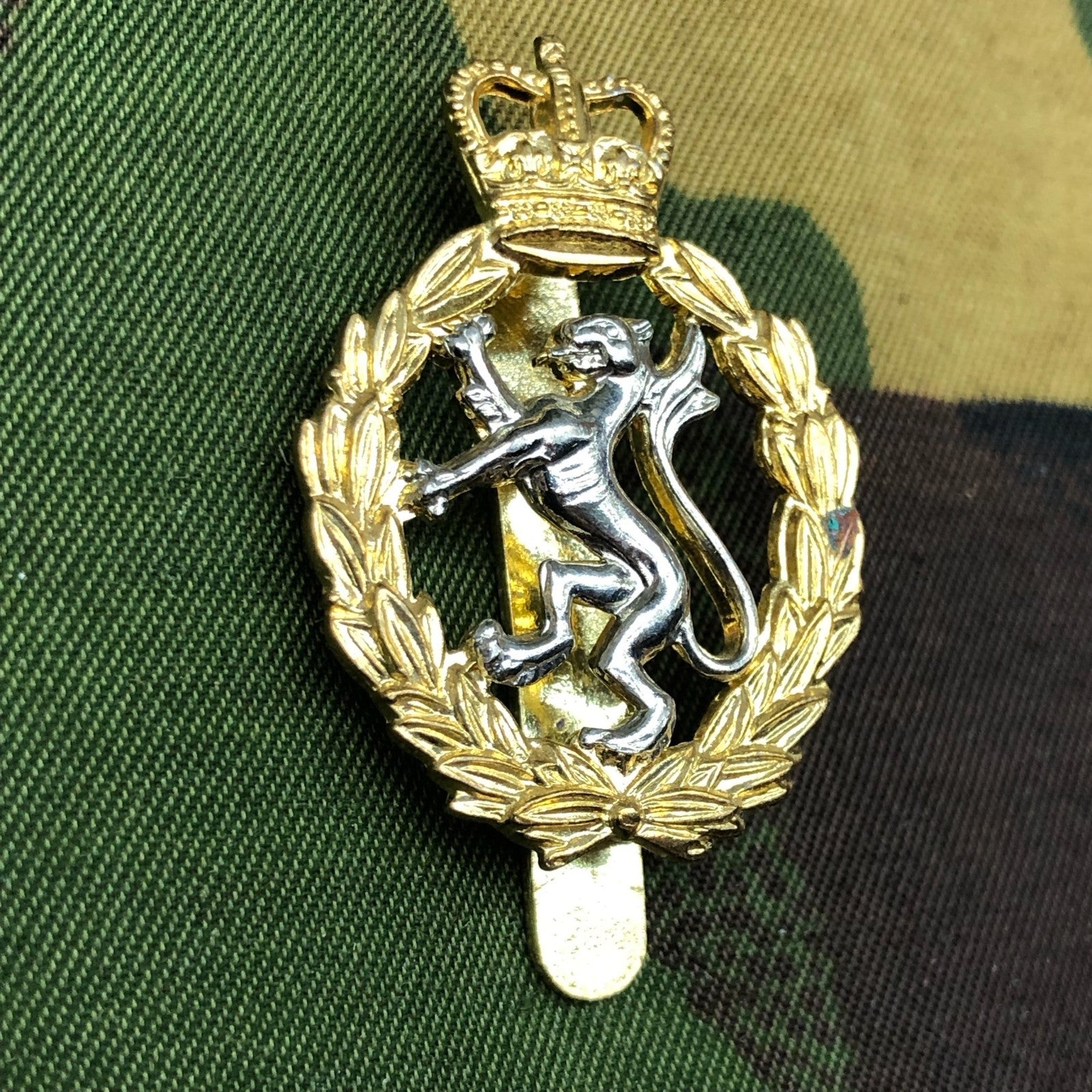 Original British Staybrite Army Cap Badge - Women's Royal Army Corps - The Militaria Shop