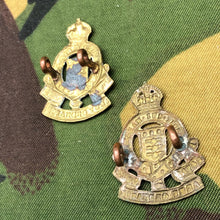 Load image into Gallery viewer, Original WW2 British Army Collar Badges - Royal Army Ordnance Corps RAOC - The Militaria Shop