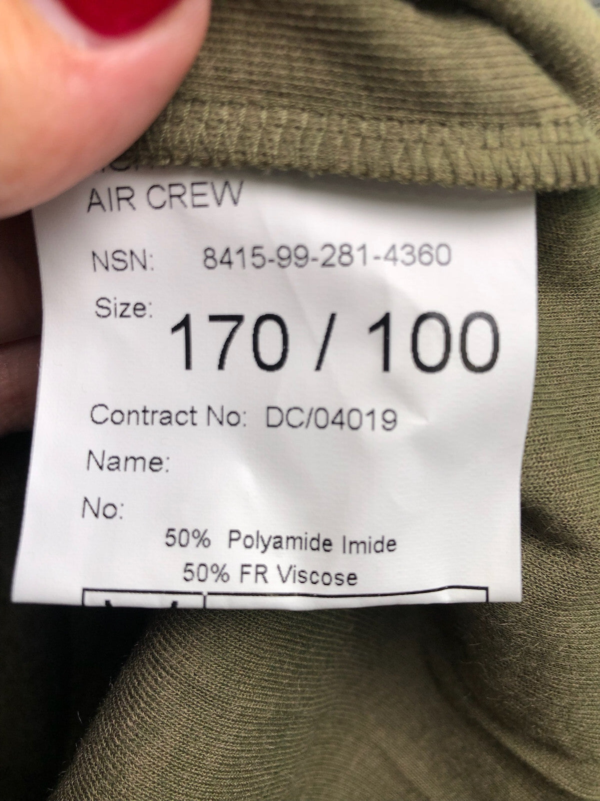 Genuine NEW British Army Undershirt FR Light Olive for Air Crew - Size 170/100 - The Militaria Shop