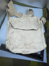 Load image into Gallery viewer, Interesting WW2 British Army Winter Warfare Whitewashed Gas Mask Bag - The Militaria Shop