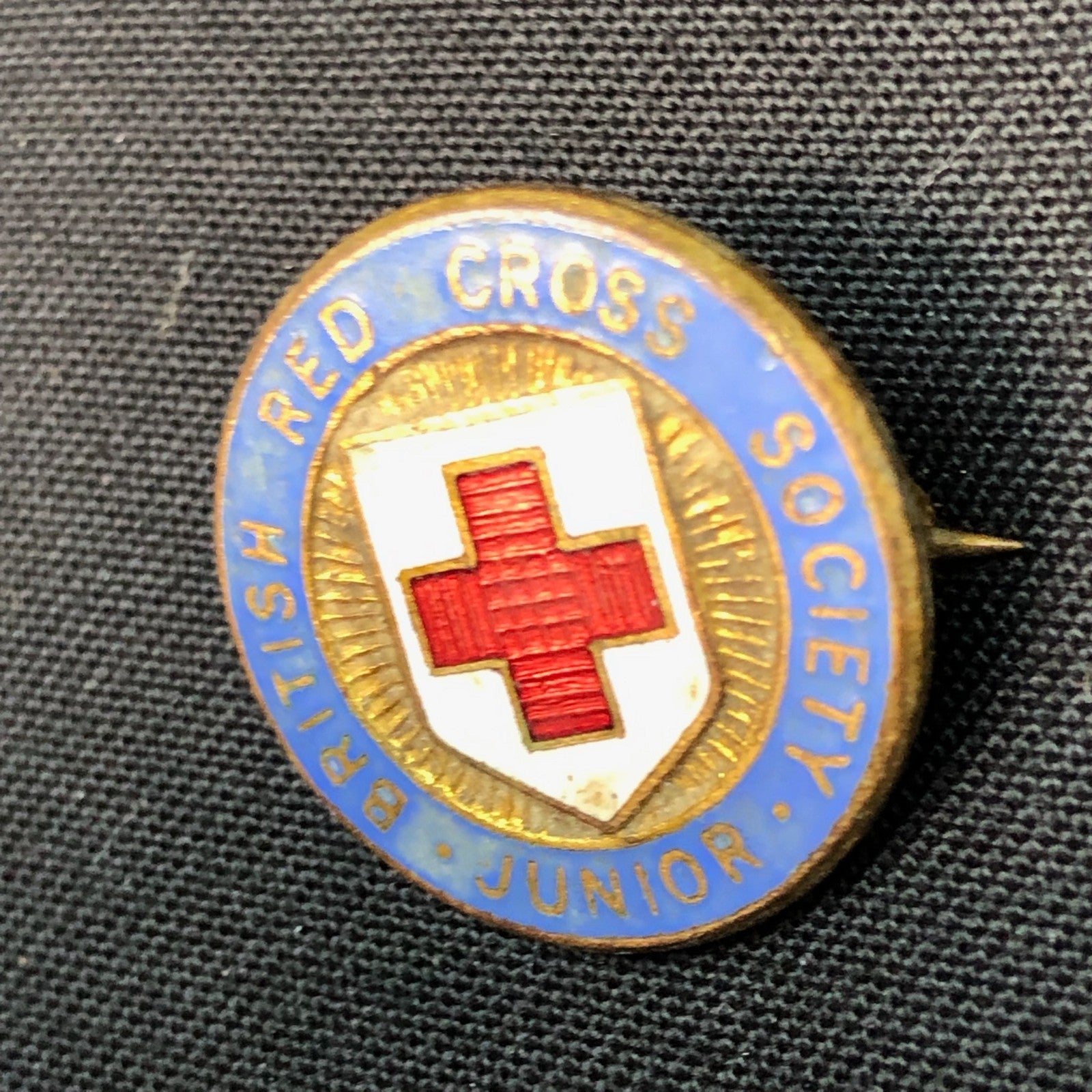 Vintage British Red Cross Society (BRCS) Junior Member Lapel Pin - The Militaria Shop
