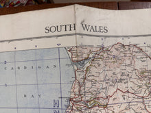Load image into Gallery viewer, Original WW2 British Army RAF Navy Base Map of South Wales - Cardiff & Swansea - The Militaria Shop