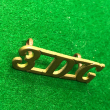 Load image into Gallery viewer, Original WW2 British Army Brass Shoulder Title - 3rd Dragoon Guards - The Militaria Shop