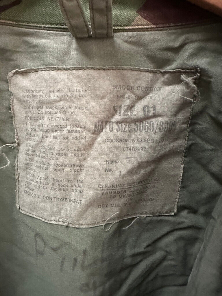 Genuine British Army Surplus DPM Camouflaged 1968 Pattern Smock - Size 38" Chest - The Militaria Shop