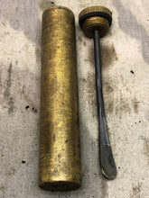 Load image into Gallery viewer, Original WW1 British Army SMLE Enfield Brass Oil Bottle - P-H Maker Marked - The Militaria Shop