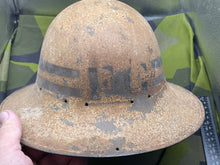 Load image into Gallery viewer, Original WW2 British Home Front Senior Fire Guard Helmet - 1941 Dated - The Militaria Shop