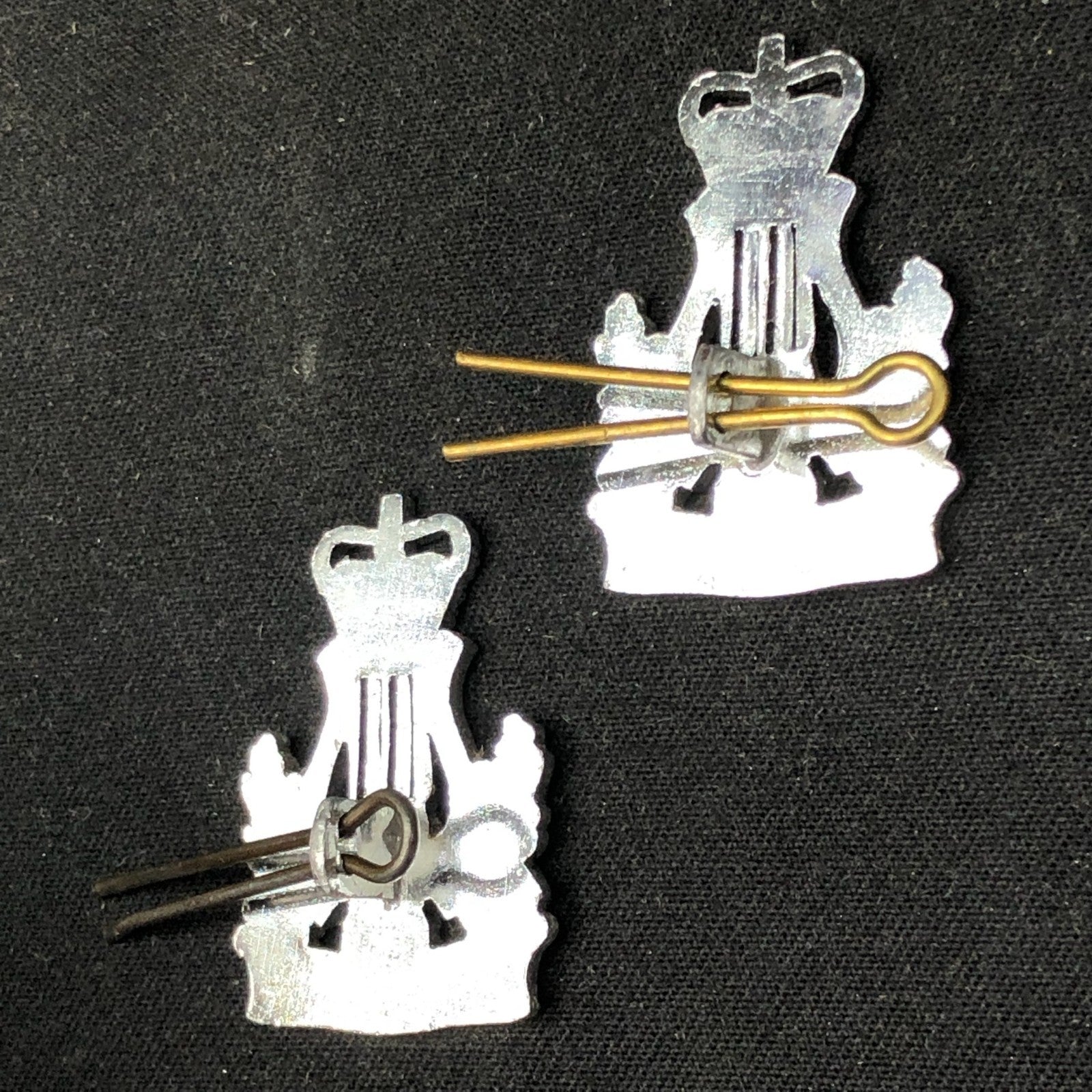 Original British Collar Badge Pair - The Army Junior School Of Music - The Militaria Shop