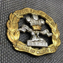 Charger l'image dans la galerie, Original WW2 British Army Cap Badge South Lancashire Prince of Wales' Volunteers - The Militaria Shop