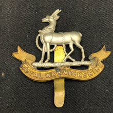 Load image into Gallery viewer, Original WW2 British Army Cap Badge - Royal Warwickshire Regiment - The Militaria Shop