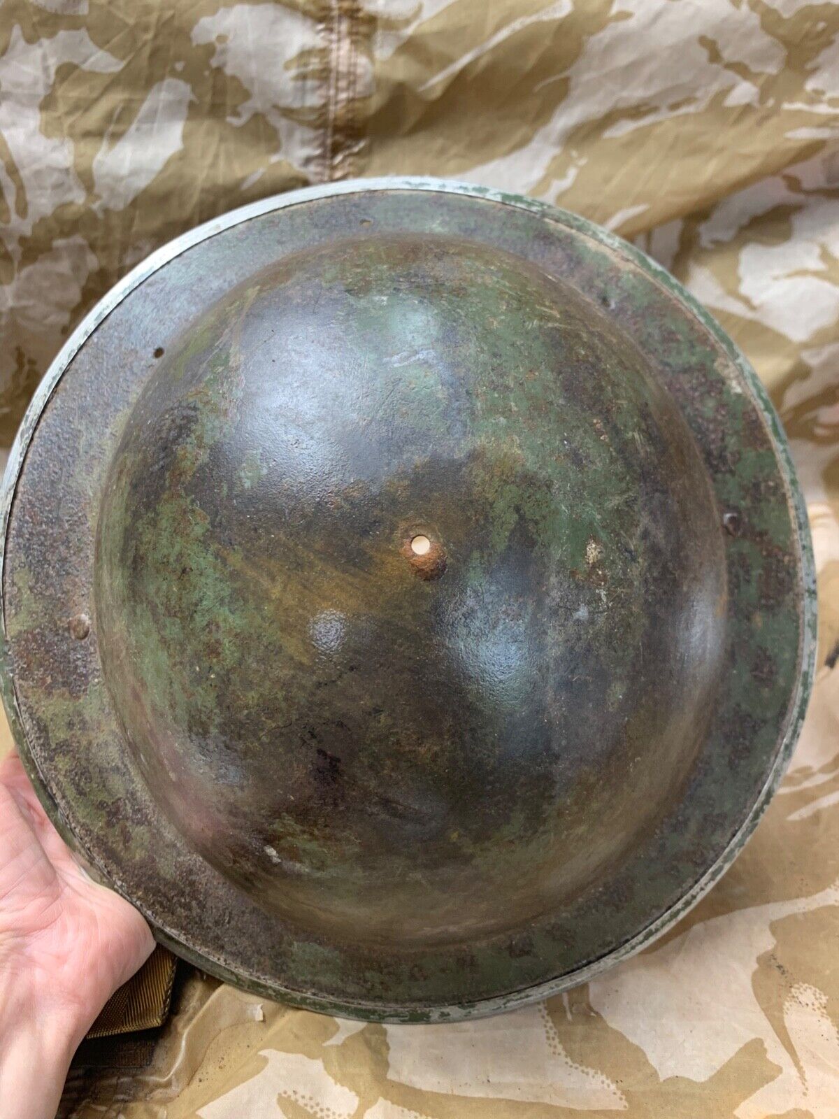 Original WW2 South African Army Mk2 Brodie Helmet - British Style Combat Helmet - The Militaria Shop