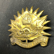 Load image into Gallery viewer, Original WW2 Canadian Army Cap Badge - Royal Westminster Regiment - The Militaria Shop