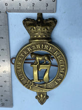 Load image into Gallery viewer, Original British Army - 17th Leicestershire Regiment Victorian Cap Badge - The Militaria Shop