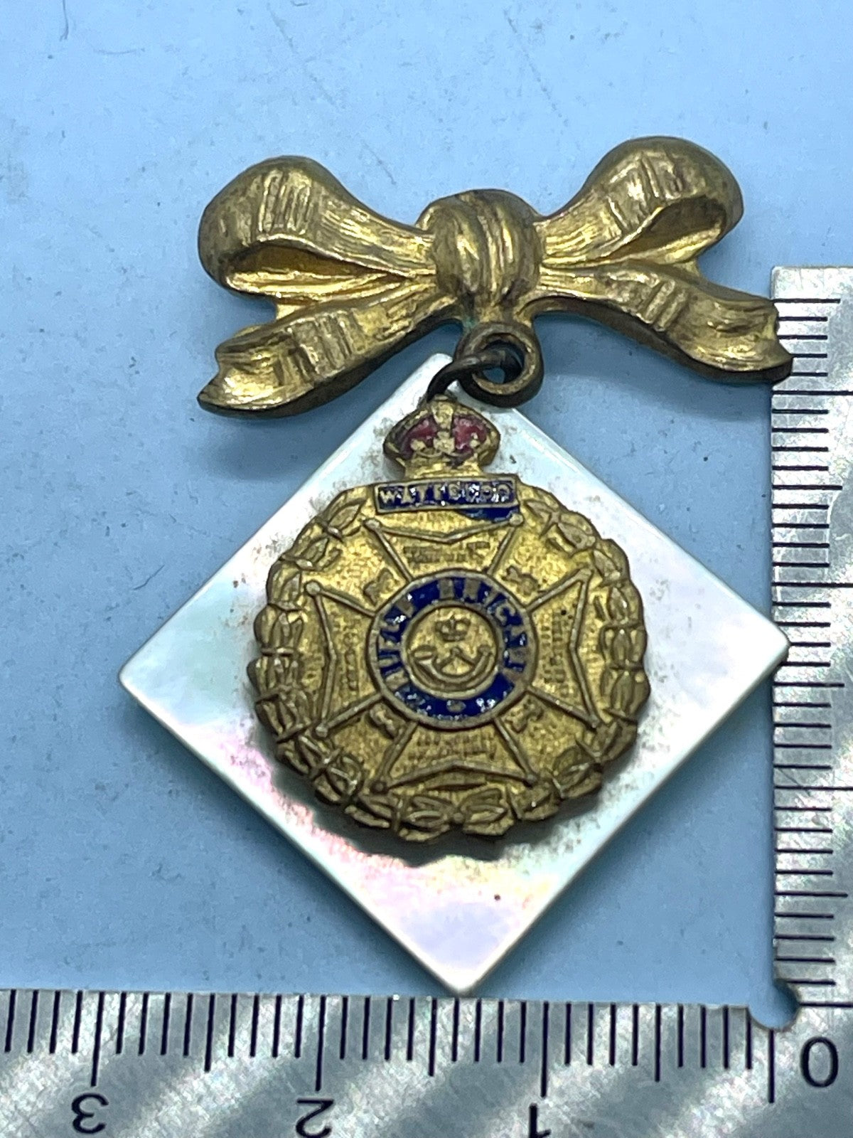 Boucle De Bride Laiton Armée Britannique – 1 Broche – Type Couronne 7/8" – Mounted Regiments