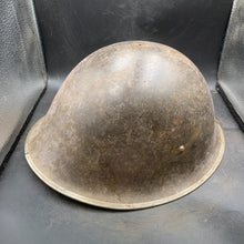 Load image into Gallery viewer, Original British/Canadian Army WW2 Mk3 Turtle High Rivet Combat Steel Helmet - The Militaria Shop