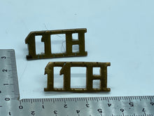 Load image into Gallery viewer, Original WW1 British Army 11th Hussars Regiment Shoulder Titles - The Militaria Shop