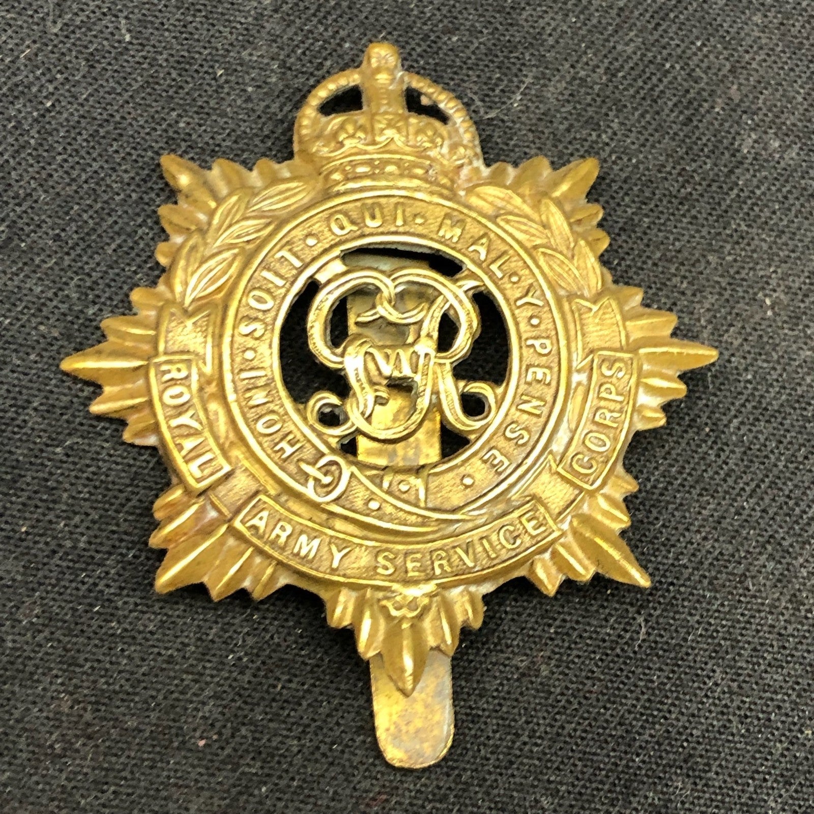 Royal Army Service Corps - Original WW2 British Army Cap Badge