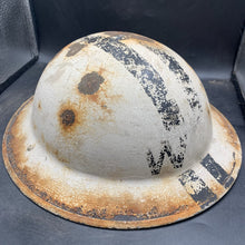Load image into Gallery viewer, Complete WW2 British Home Front Civil Defence Senior Warden Mk2 Brodie Helmet - The Militaria Shop