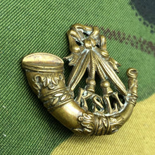 Load image into Gallery viewer, Original WW1 British Army Collar Badge - King's Shropshire Light Infantry KSLI - The Militaria Shop