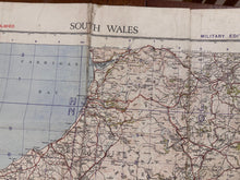 Load image into Gallery viewer, Original WW2 British Army RAF Navy Base Map of South Wales - Swansea & Cardiff - The Militaria Shop