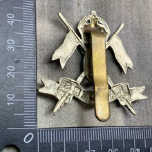 Load image into Gallery viewer, Original WW2 British Army 9th Queen's Royal Lancers Cap Badge - The Militaria Shop