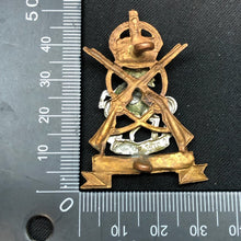 Load image into Gallery viewer, Original WW1 British Army Regimental Cap Badge - London Yeomanry Sharpshooters - The Militaria Shop
