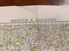 Load image into Gallery viewer, Original WW2 British Army GSGS OS Map of England - Brighton & Eastbourne - The Militaria Shop