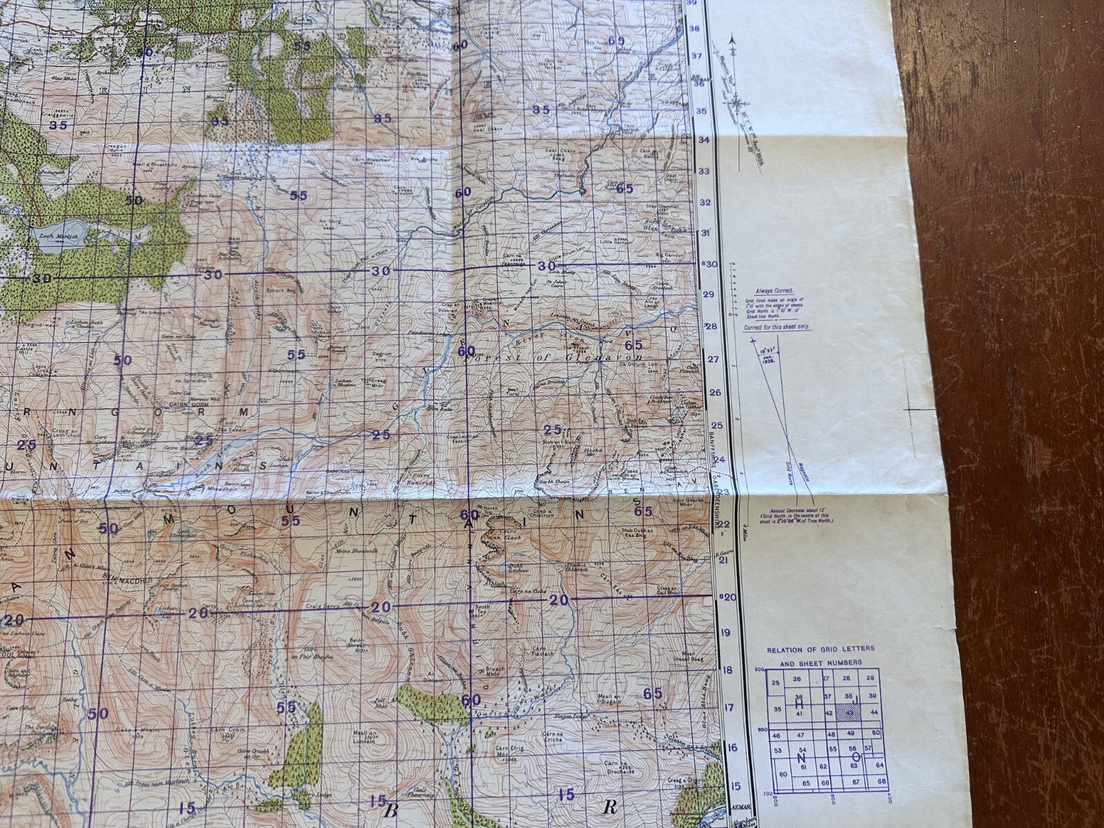 Original WW2 British Army GSGS Map of Scotland - Kingussie - The Militaria Shop