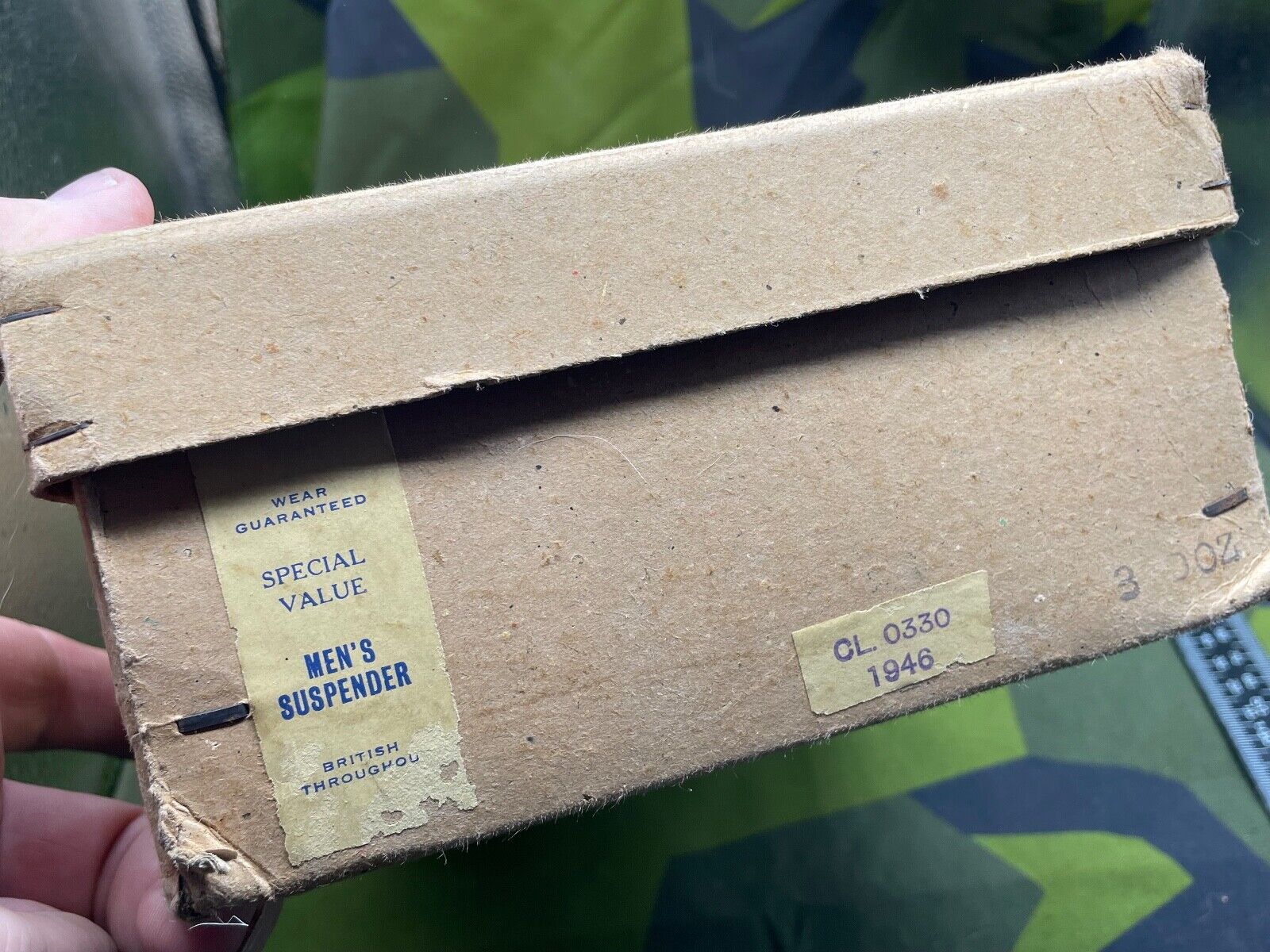 Original British Army WD Marked 1946 Dated Sock Suspenders - Unissued from Box - The Militaria Shop