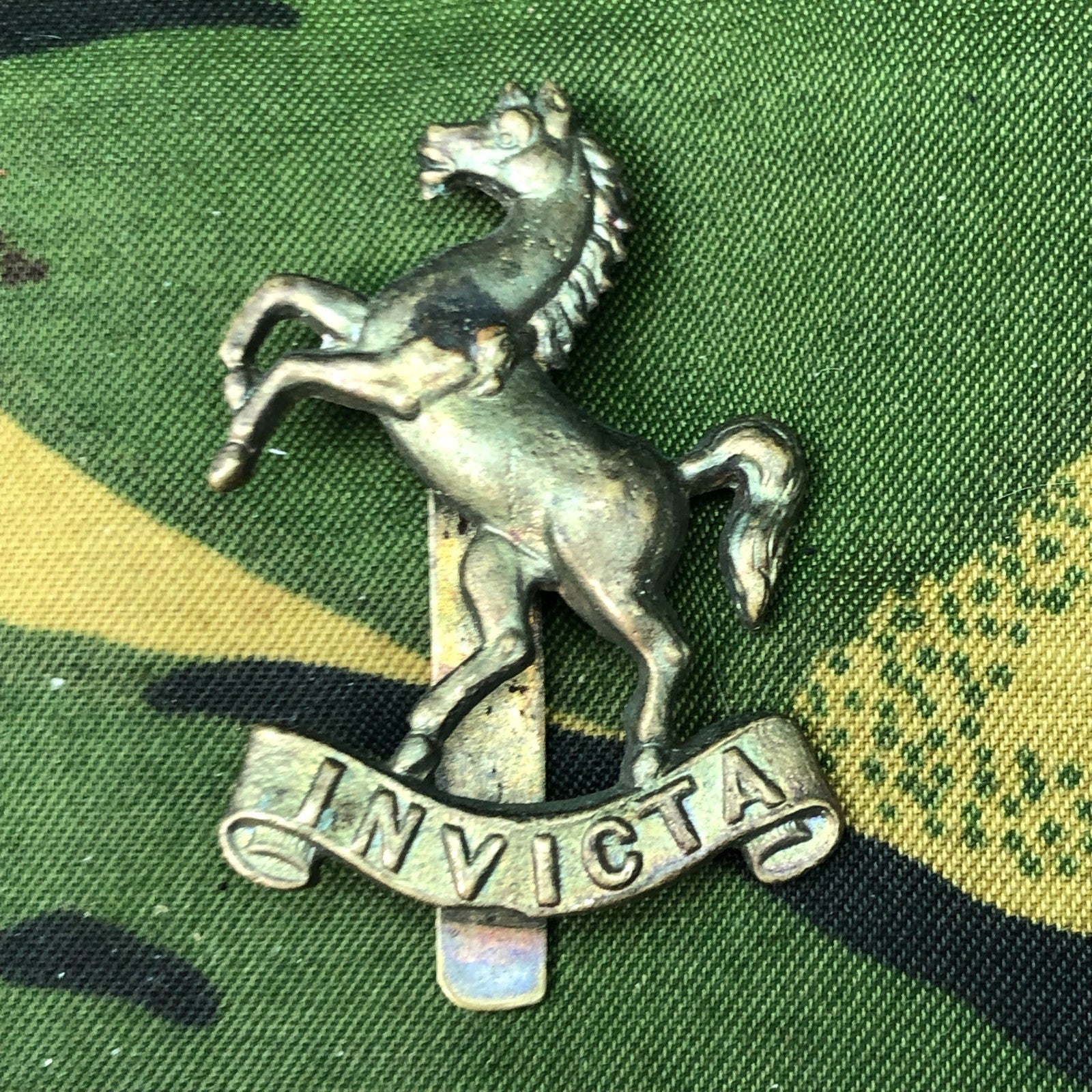 Original WW2 British Cap Badge - West Kent Yeomanry - The Militaria Shop