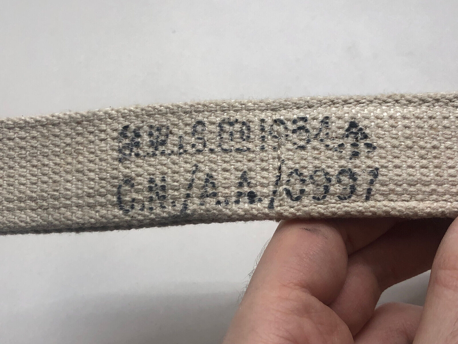 Original WW2 British Army 37 Pattern Webbing Bayo Frog - White for Guards & MP's - The Militaria Shop