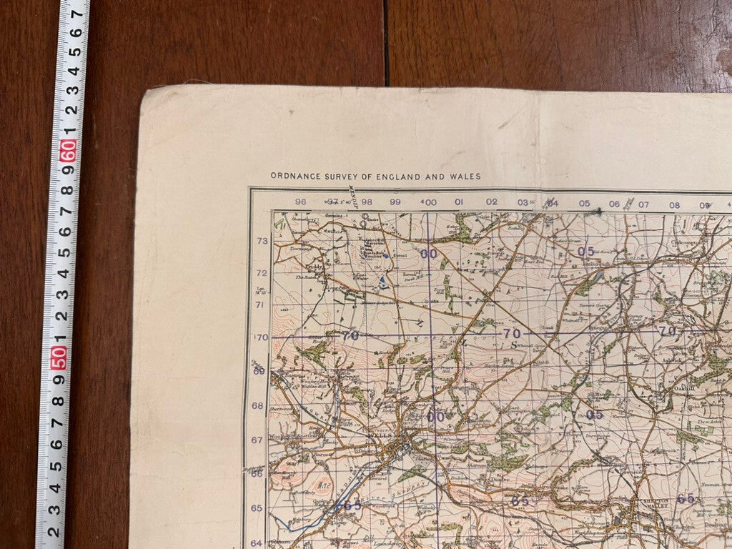 Original WW2 British Army GSGS OS Map of Great Britain - Wells & Frome - The Militaria Shop