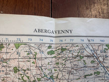 Load image into Gallery viewer, Original WW2 British Army GSGS OS Map of England & Wales - Abergavenny - The Militaria Shop