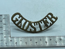 Load image into Gallery viewer, Original WW1 British Army Gloster Regiment Shoulder Title - The Militaria Shop
