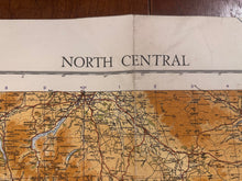 Load image into Gallery viewer, Original WW2 British Army RAF Navy Base Map of England - North Central - Leeds - The Militaria Shop