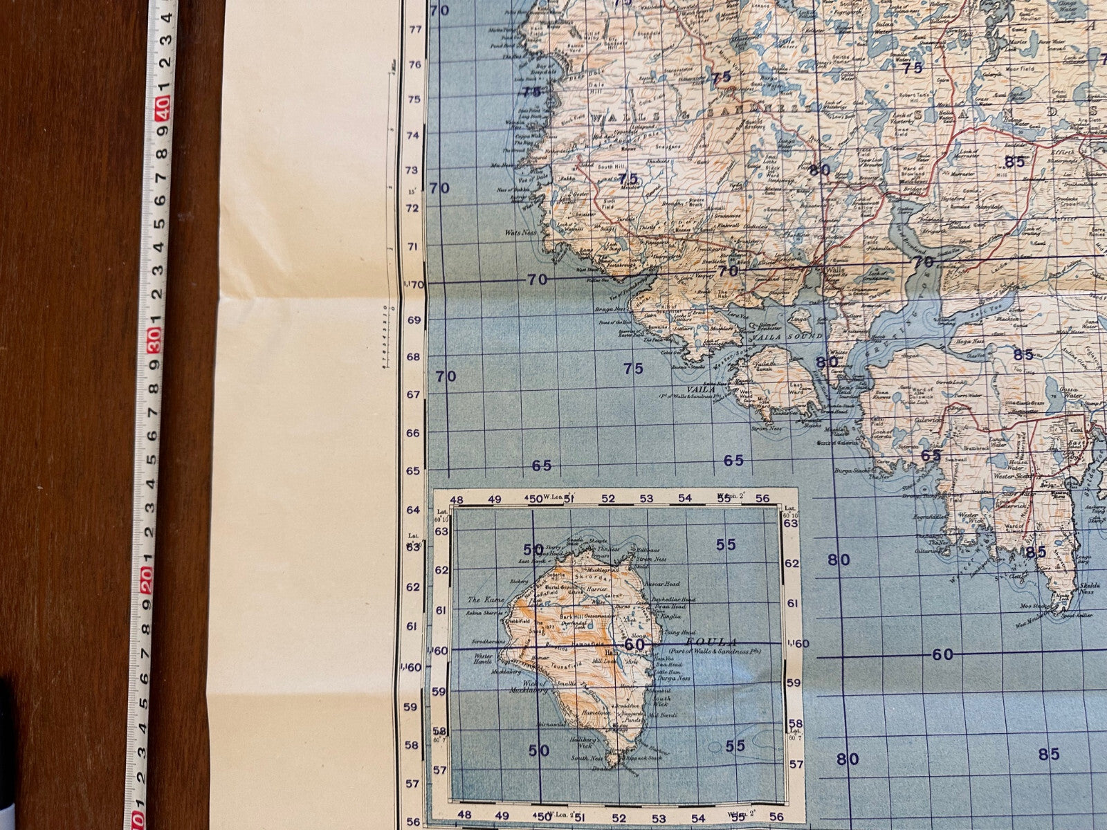 Original WW2 British Army GSGS Map of Scotland - Mainland Shetland Islands - The Militaria Shop