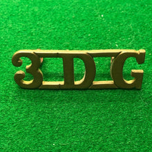 Load image into Gallery viewer, Original WW2 British Army Brass Shoulder Title - 3rd Dragoon Guards - The Militaria Shop