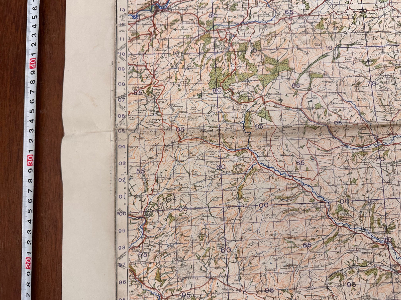 Original WW2 British Army GSGS OS Map of England - Bishop's Castle - The Militaria Shop