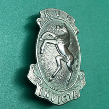 Load image into Gallery viewer, Original WW1 British Army Cap Badge - Kent Volunteer Fencibles - The Militaria Shop