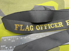 Load image into Gallery viewer, Genuine British Royal Navy - Flag Officer Plymouth Cap Tally - Full Length - The Militaria Shop