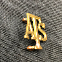 Load image into Gallery viewer, Original WW2 British Army Brass Shoulder Title ATS Auxiliary Territorial Service - The Militaria Shop