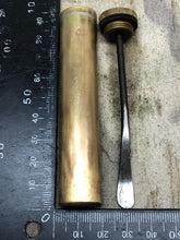 Load image into Gallery viewer, Original WW1 British Army SMLE Enfield Brass Oil Bottle - EFD Marked - The Militaria Shop