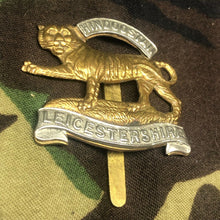 Load image into Gallery viewer, Original WW2 British Army Cap Badge - Leicestershire Regiment - The Militaria Shop
