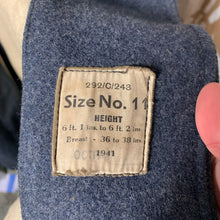 Load image into Gallery viewer, Original WW2 British Royal Air Force RAF Greatcoat 1941 Dated - 6ft 2" 38" Chest - The Militaria Shop