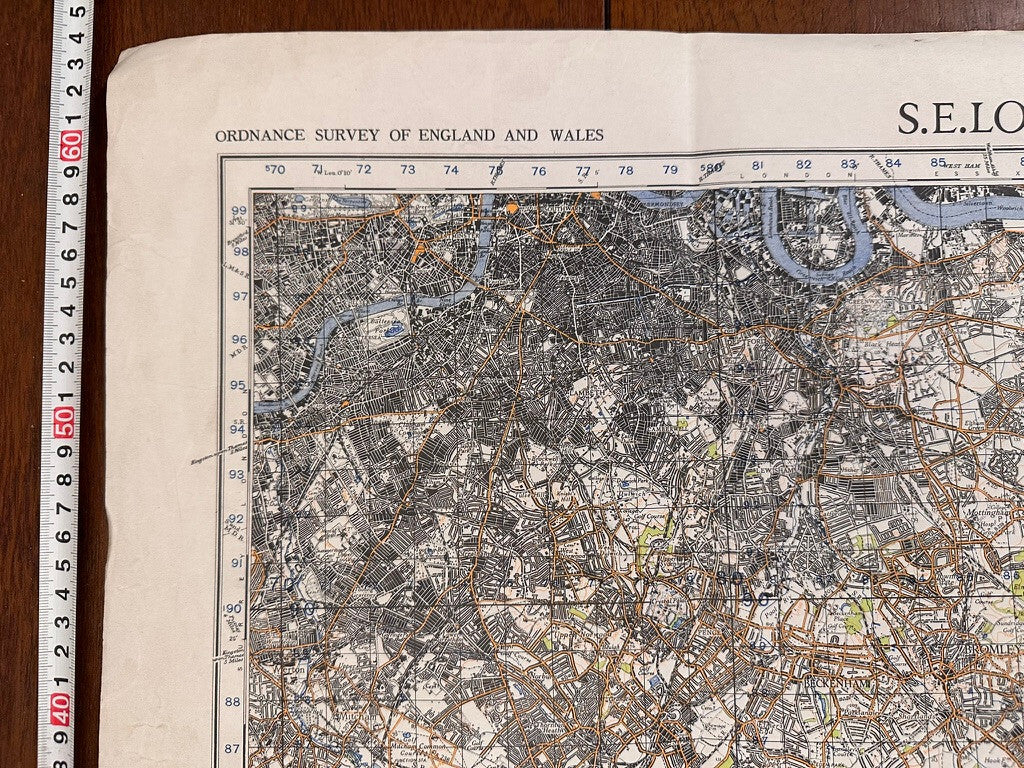 Original WW2 British Army GSGS OS Map of Great Britain - S.E London & Sevenoaks - The Militaria Shop