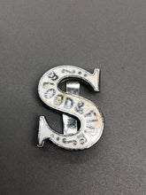 Load image into Gallery viewer, Salvation Army Vintage White Enamel Blood And Fire Collar Badge - The Militaria Shop