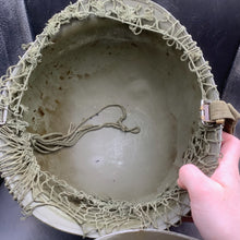 Load image into Gallery viewer, Genuine Dutch Army M53 Euroclone of US M1 Camouflaged Helmet & Liner Set - The Militaria Shop