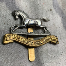 Load image into Gallery viewer, Original WW2 British Army Cap Badge - 3rd The King's Own Hussars - The Militaria Shop