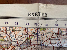 Load image into Gallery viewer, Original WW2 British Army OS Map of Great Britain - Exeter - The Militaria Shop