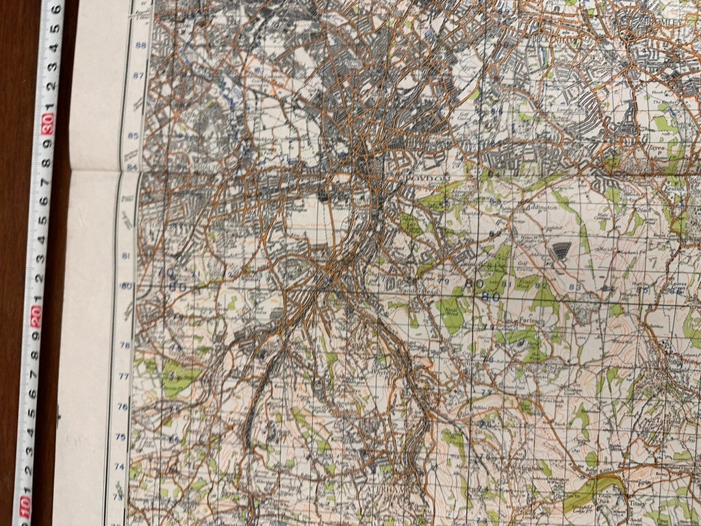 Original WW2 British Army GSGS OS Map of England - S.E London & Sevenoaks - The Militaria Shop