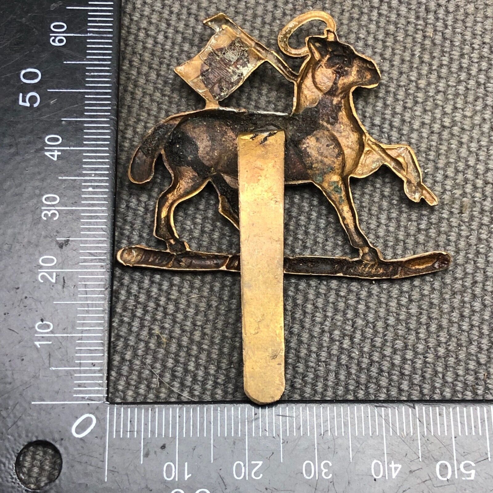 Original WW2 British Army Cap Badge - Queen's Royal Regiment (West Surrey) - The Militaria Shop